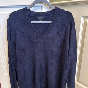 J. Jill Women's Navy V-Neck Sweater